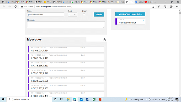 hivemq accelerometer