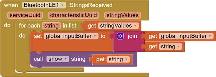 when BluetoothLE1 StringsReceived