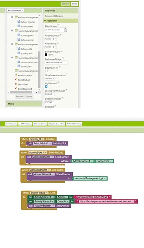 screen 4 blocks and components