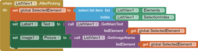 when  ListView1 .AfterPicking do