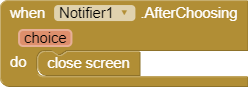 when notifier1 AfterChoosing