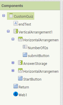 CustomQuiz Components