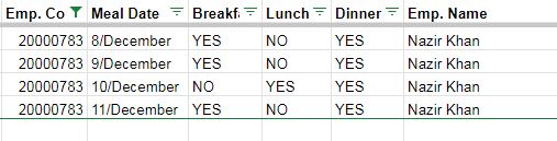 update google sheet